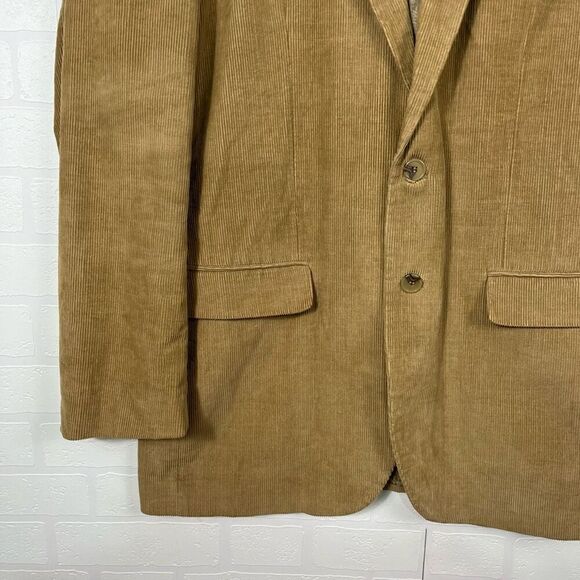 Alan Flusser Mens Corduroy blazer Size 42L Cotton Tan Brown Sport Coat - Picture 3 of 15